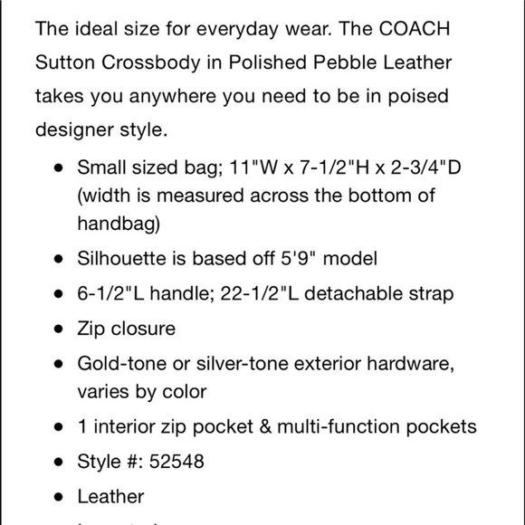 Coach Sutton Crossbody - Picture 10 of 10